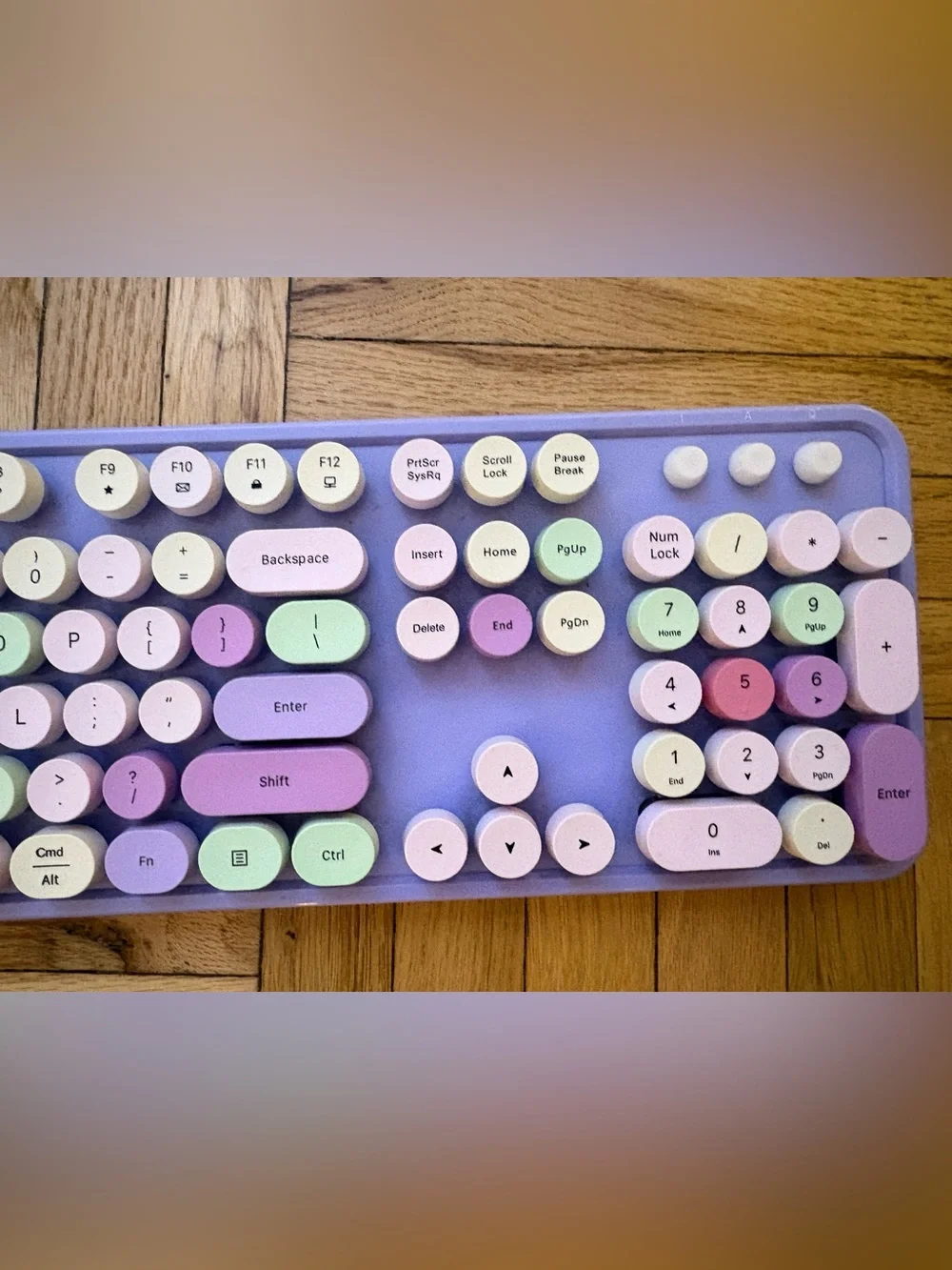 UBOTIE Viral Purple Pastel Colorful Wireless Keyboard and Mouse Windows or Mac